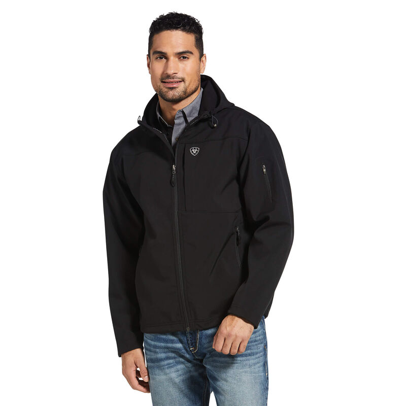 Ariat Vernon Hooded Softshell Water Resistant - Miesten Mustat Takki ( EACGQV-834 )